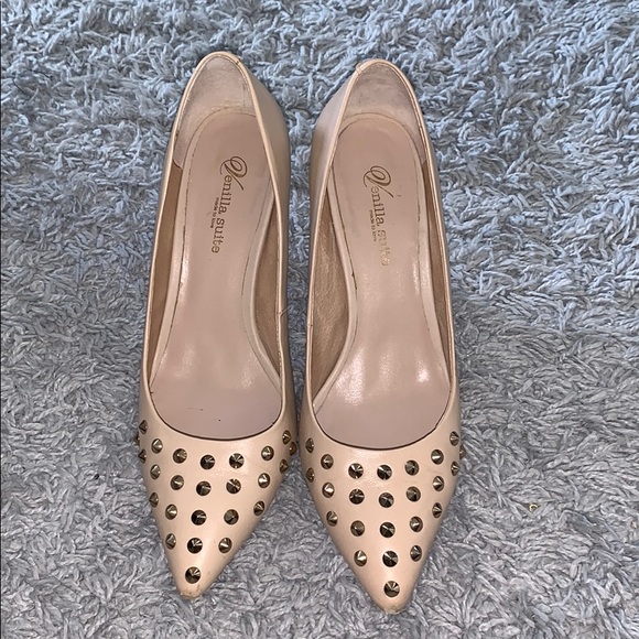 Cream studded heels - Picture 1 of 3